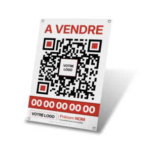 Panneau Immobilier Interactif Akilux 80x120 cm avec QR Code